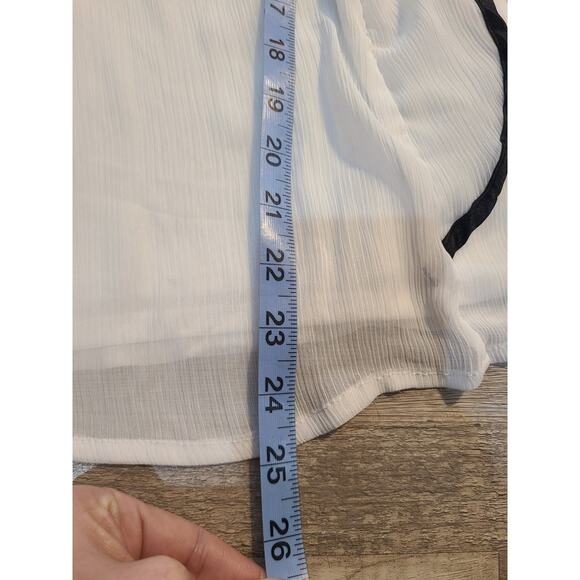 Iz byer small womens sheer overlay blouse - Picture 7 of 7